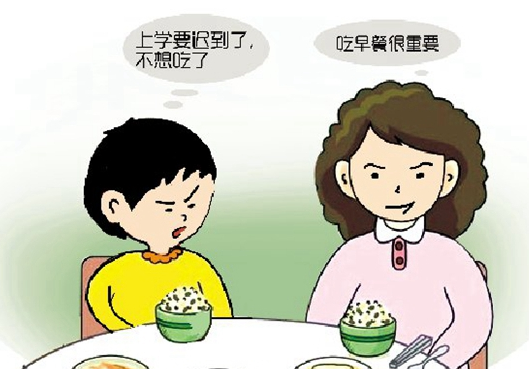 2015全国学生营养日:不吃早餐会导致学生营养不足