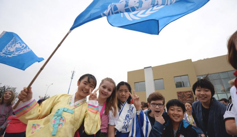 2015联合国日:天津开发区国际学校天津分校提前庆祝联合国日到来