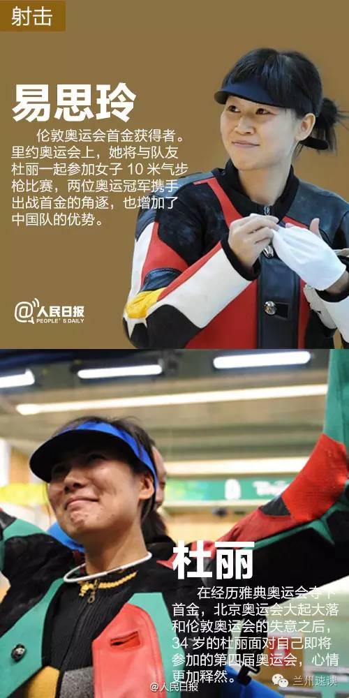 里约奥运中国名单出炉!九图盘点名将看点(组图)